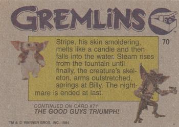 1984 Topps Gremlins #70 Stripe's Final Moments Back