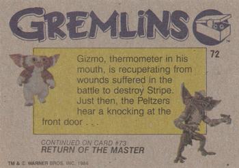 1984 Topps Gremlins #72 Our Victorious Heroes! Back