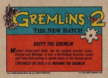 1990 Topps Gremlins 2: The New Batch #9 Daffy the Gremlin Back