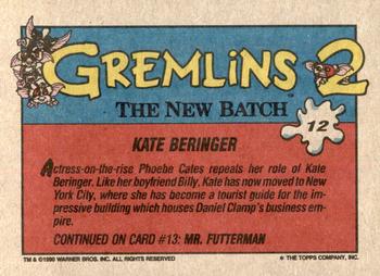 1990 Topps Gremlins 2: The New Batch #12 Kate Beringer Back