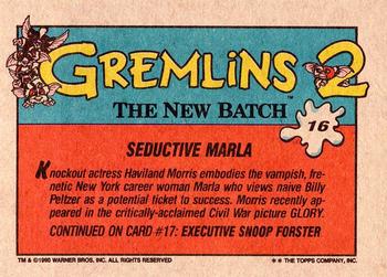 1990 Topps Gremlins 2: The New Batch #16 Seductive Marla Back