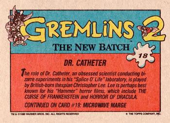 1990 Topps Gremlins 2: The New Batch #18 Dr. Catheter Back