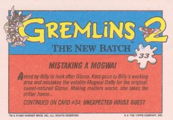 1990 Topps Gremlins 2: The New Batch #33 Mistaking a Mogwai Back