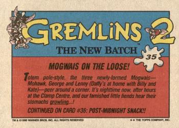 1990 Topps Gremlins 2: The New Batch #35 Mogwais on the Loose! Back