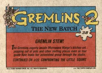 1990 Topps Gremlins 2: The New Batch #38 Gremlin Stew! Back