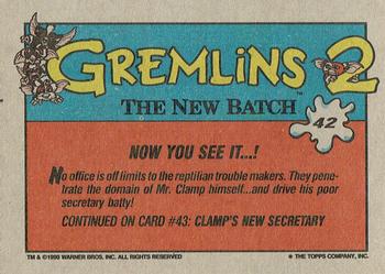 1990 Topps Gremlins 2: The New Batch #42 Now You See It...! Back
