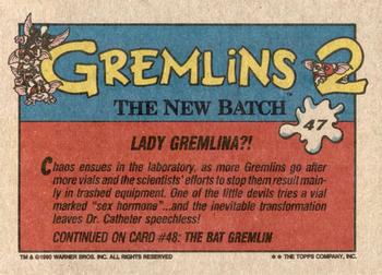 1990 Topps Gremlins 2: The New Batch #47 Lady Gremlina?! Back