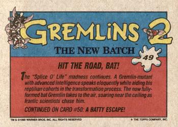 1990 Topps Gremlins 2: The New Batch #49 Hit the Road, Bat! Back