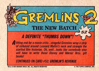 1990 Topps Gremlins 2: The New Batch #52 A Definite 