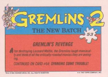 1990 Topps Gremlins 2: The New Batch #53 Gremlin's Revenge Back