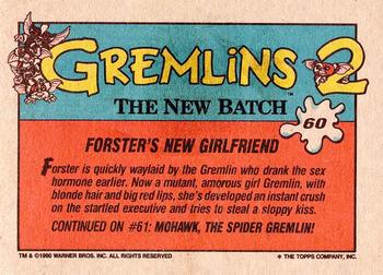 1990 Topps Gremlins 2: The New Batch #60 Forster's New Girlfriend! Back