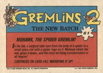 1990 Topps Gremlins 2: The New Batch #61 Mohawk, the Spider Gremlin! Back
