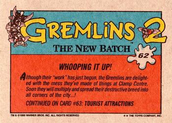 1990 Topps Gremlins 2: The New Batch #62 Whooping It Up! Back