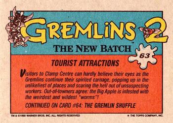 1990 Topps Gremlins 2: The New Batch #63 Tourist Attractions Back