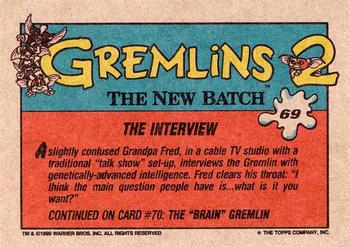 1990 Topps Gremlins 2: The New Batch #69 The Interview Back