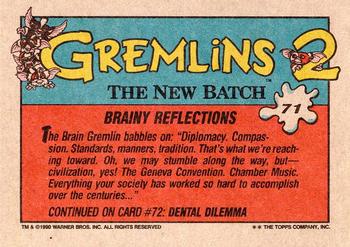 1990 Topps Gremlins 2: The New Batch #71 Brainy Reflections Back