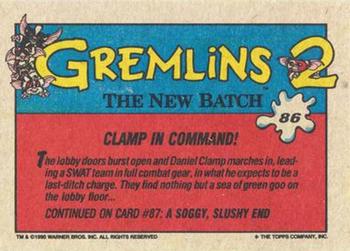 1990 Topps Gremlins 2: The New Batch #86 Clamp In Command! Back