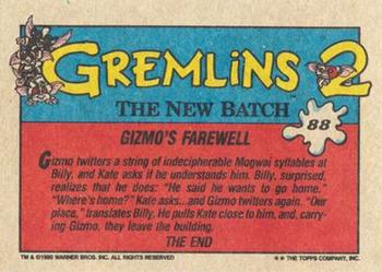 1990 Topps Gremlins 2: The New Batch #88 Gizmo's Farewell Back