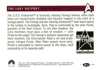 1991 Impel Star Trek 25th Anniversary #2 The Last Outpost Back