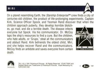 1991 Impel Star Trek 25th Anniversary #23 Miri Back