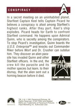 1991 Impel Star Trek 25th Anniversary #36 Conspiracy Back