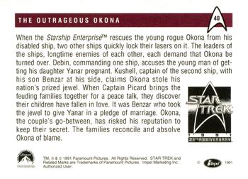 1991 Impel Star Trek 25th Anniversary #40 The Outrageous Okona Back