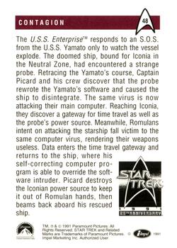 1991 Impel Star Trek 25th Anniversary #48 Contagion Back