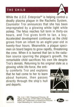 1991 Impel Star Trek 25th Anniversary #74 The Child Back