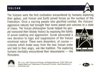 1991 Impel Star Trek 25th Anniversary #109 Vulcan Back
