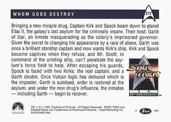 1991 Impel Star Trek 25th Anniversary #217 Whom Gods Destroy Back
