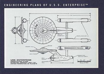 1991 Impel Star Trek 25th Anniversary #251 Engineering Plans of U.S.S. Enterprise Front