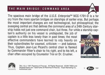1991 Impel Star Trek 25th Anniversary #260 The Main Bridge:  Command Area Back