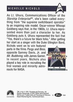 1991 Impel Star Trek 25th Anniversary #271 Nichelle Nichols Back