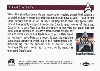 1991 Impel Star Trek 25th Anniversary #282 Picard & Data Back
