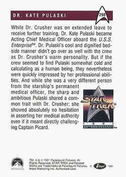 1991 Impel Star Trek 25th Anniversary #298 Dr. Kate Pulaski Back