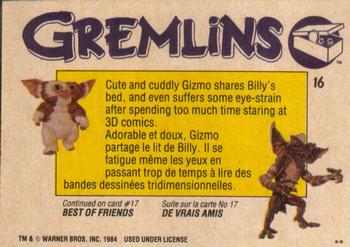 1984 O-Pee-Chee Gremlins #16 3D Comics? Yeech!! Back