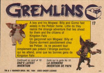 1984 O-Pee-Chee Gremlins #17 Best of Friends Back