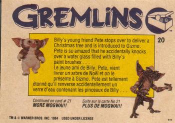 1984 O-Pee-Chee Gremlins #20 A Splash of Water Back
