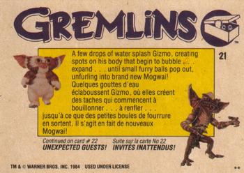 1984 O-Pee-Chee Gremlins #21 More Mogwai!! Back