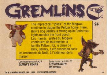 1984 O-Pee-Chee Gremlins #24 The Nasty Prank Back