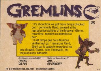 1984 O-Pee-Chee Gremlins #25 Gizmo's Fears Back
