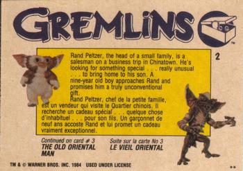 1984 O-Pee-Chee Gremlins #2 A Special Gift? Back