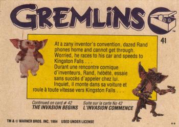 1984 O-Pee-Chee Gremlins #41 The Inventor's Convention Back