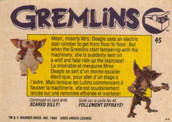 1984 O-Pee-Chee Gremlins #45 Mrs. Deagle's Fate Back