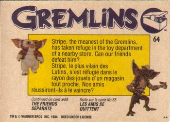 1984 O-Pee-Chee Gremlins #64 Toy Department Peril Back