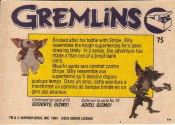 1984 O-Pee-Chee Gremlins #75 Metamorphosis Back