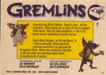 1984 O-Pee-Chee Gremlins #7 Billy Peltzer Back