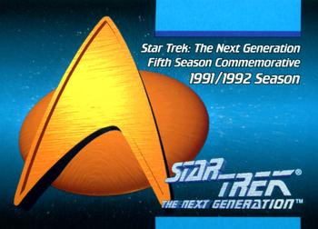 1992 Impel Star Trek: The Next Generation #002 Fifth Season Commemorative Front