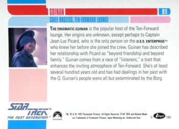 1992 Impel Star Trek: The Next Generation #011 Guinan Back