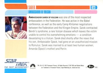 1992 Impel Star Trek: The Next Generation #023 Ambassador Sarek Back